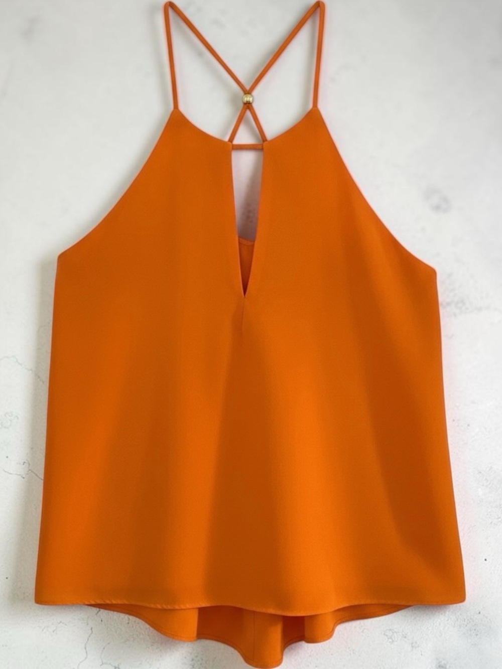 Mustard Seed Orange Strappy Halter Camisole